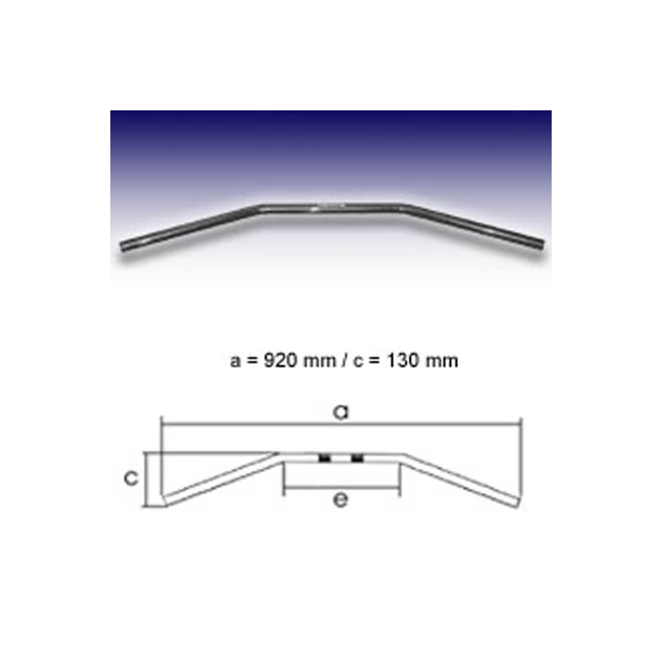 Image of FEHLING Manubrio handle bar Barra di trascinamento grande, 1 pollice, W 92cm, nero, nero