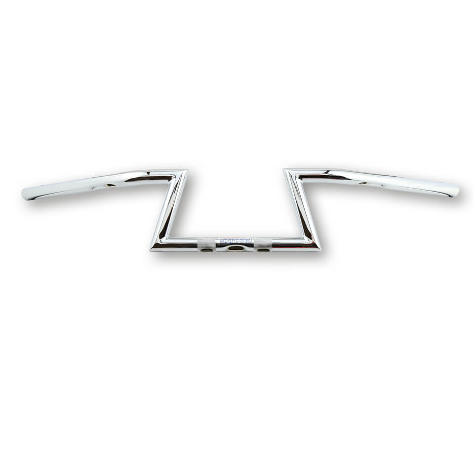 FEHLING Handlebars Z-bar, 1 pouce, avec encoches, haute, étroite, chrome, argent