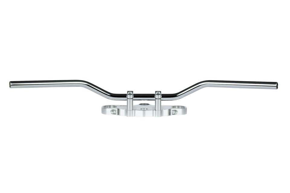 TRW Lucas Steel handlebar 22mm Classic low, chrome, silver, silver