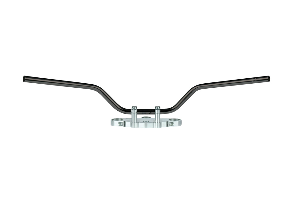 TRW Lucas Steel handlebar 22mm Classic high, black, black