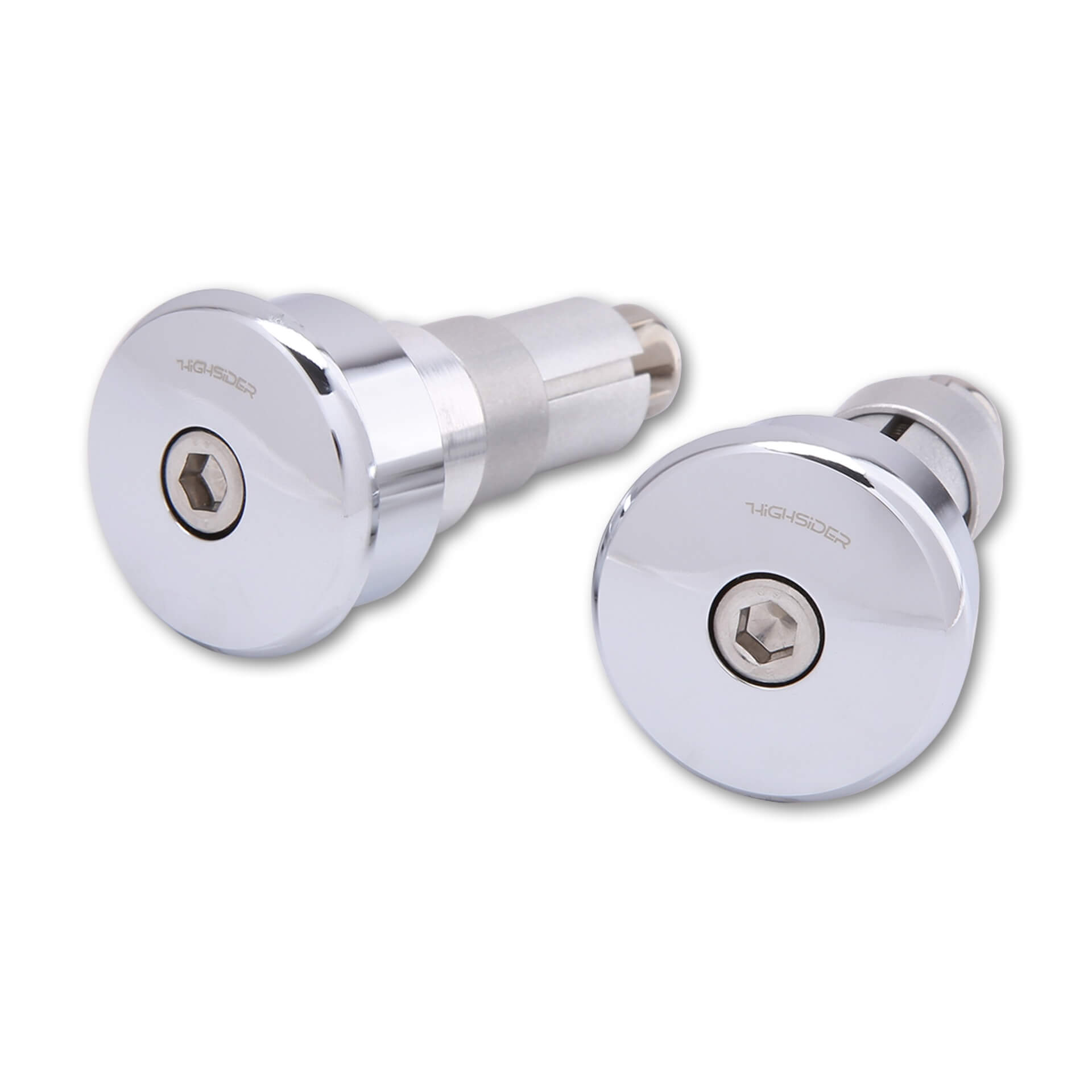 HIGHSIDER CURVE Bar End Weights, silver, silver