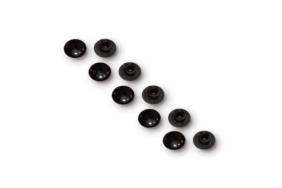 HIGHWAY HAWK Abdeckkappen Kunststoff, schwarz, für Innensechskantschrauben, 10 Stück
