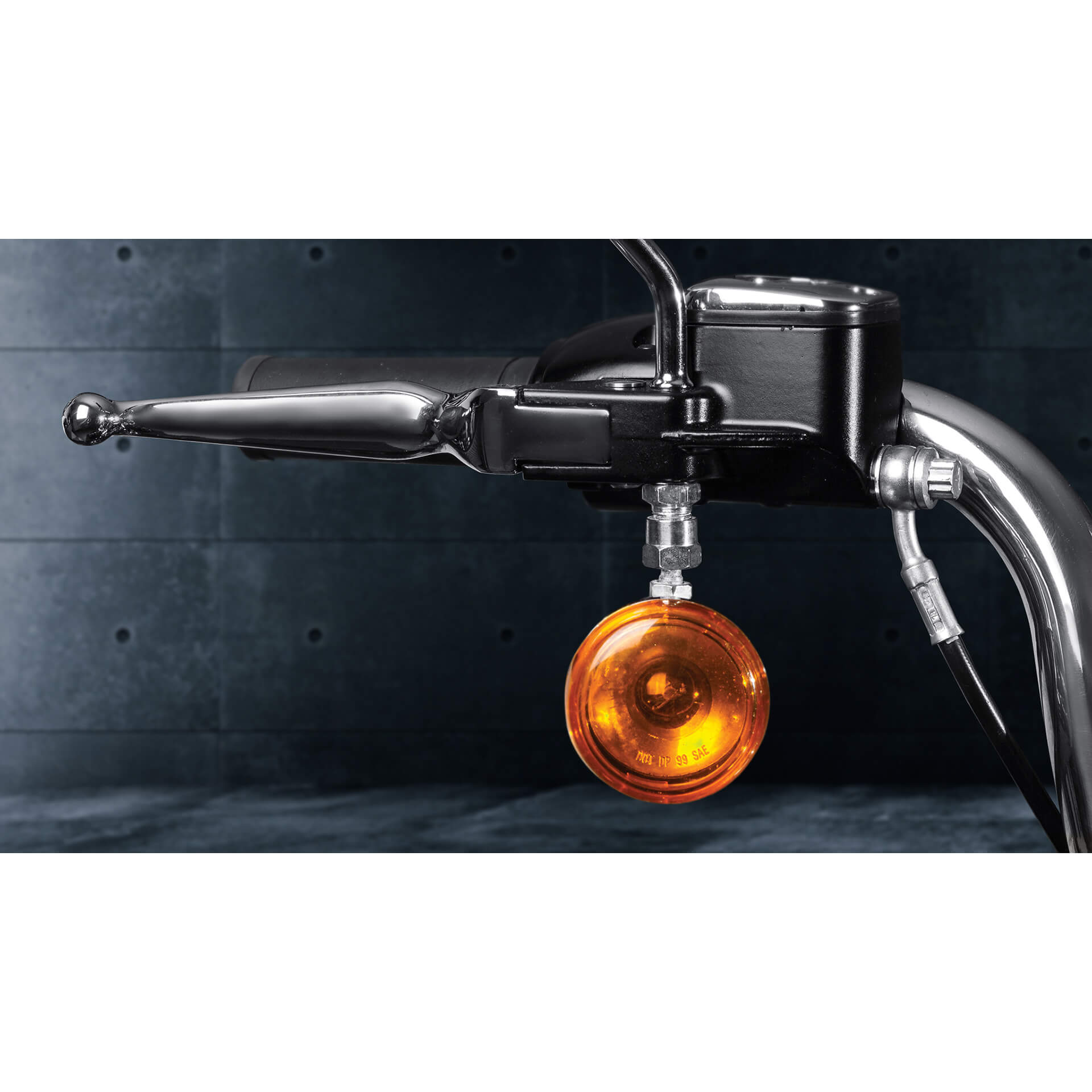 HeinzBikes NANO Series LED Indicator for H-D Handlebar Fittings DYNA 1990-2017, black, noir