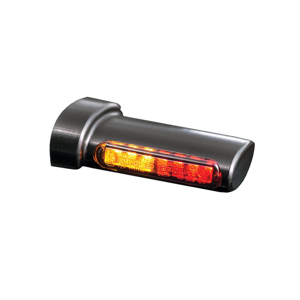 HeinzBikes Winglets 3in1 LED rear light, brake light, turn signal unit, all H-D models 93-, black, black