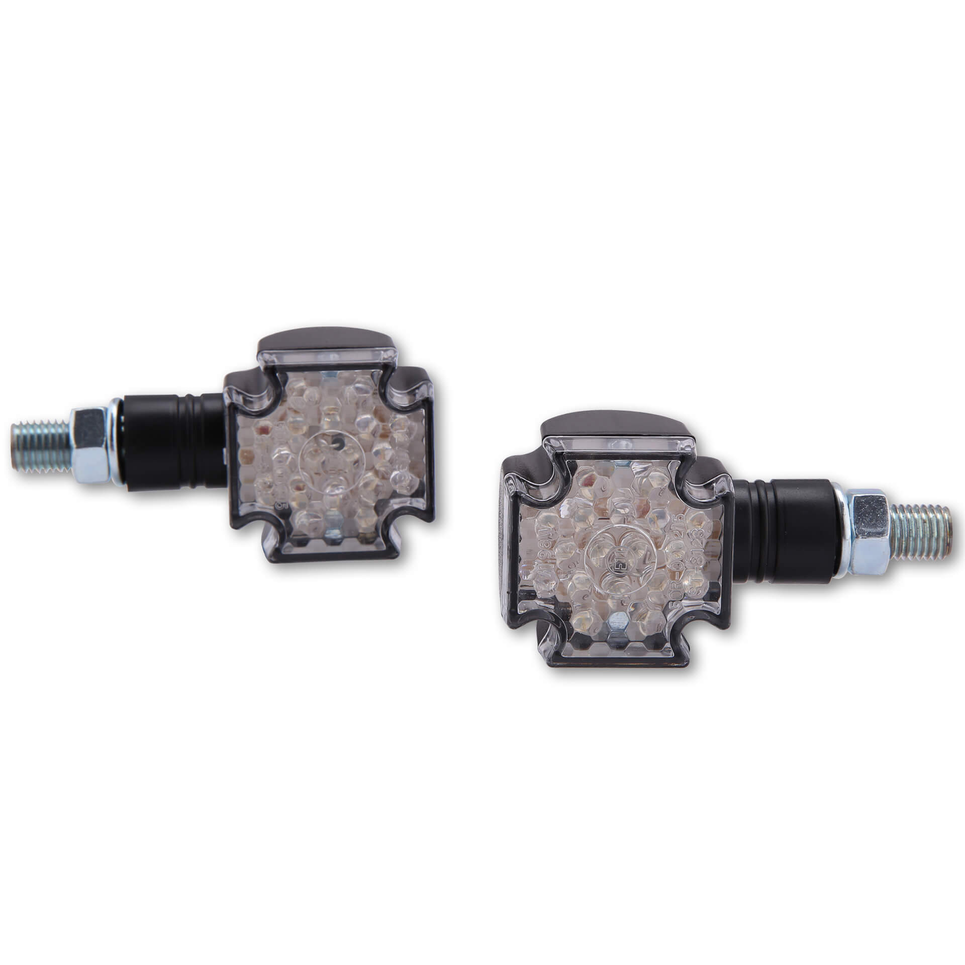 SHIN YO LED mini turn signal CROSS, black, short handle, black