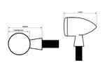 HIGHSIDER APOLLO CLASSIC LED-svängsignal/positionslampa, svart