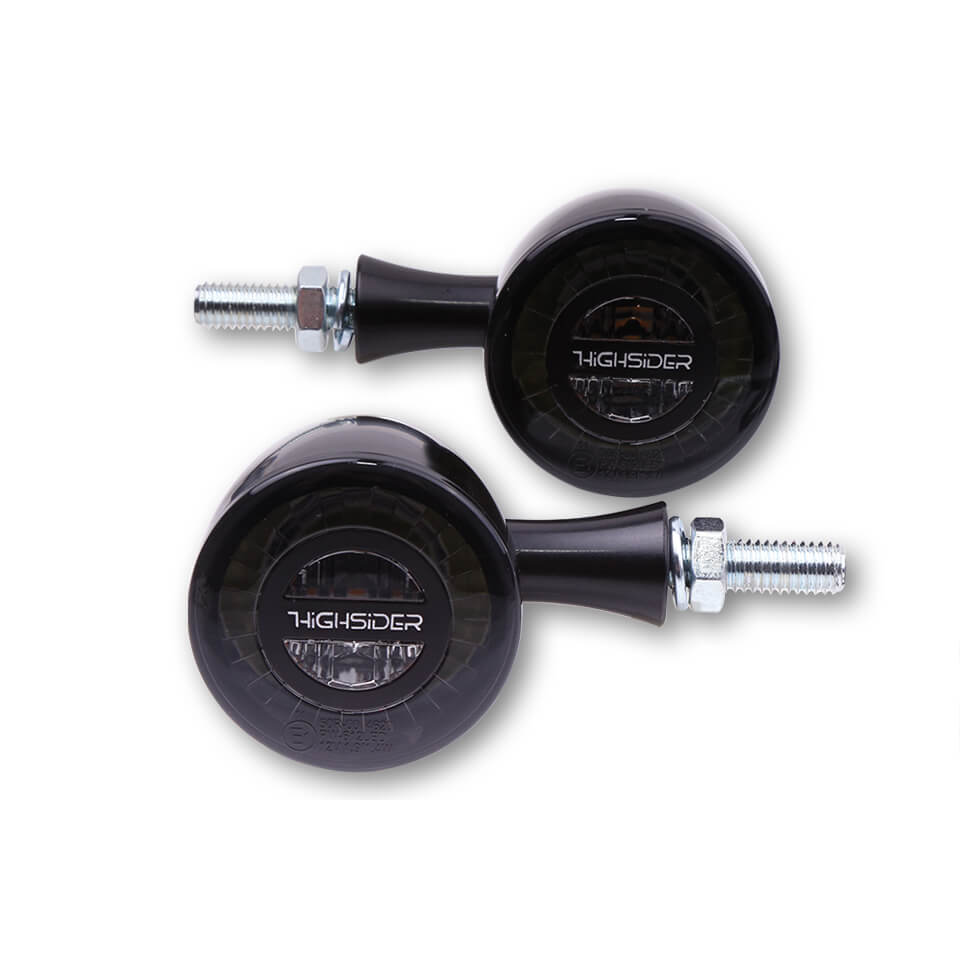 HIGHSIDER ROCKET BULLET LED turn signal/position light, black, black