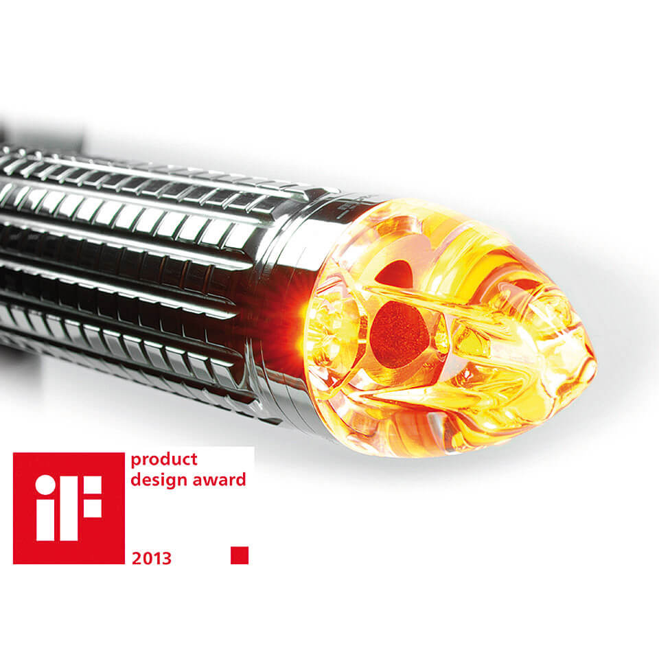 motogadget motogadget handlebar end indicators m-Blaze CONE, polished, right, silver, silver