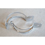 Turn signal clamp, two-piece, chrome-plated, pipe fixing 35-38mm