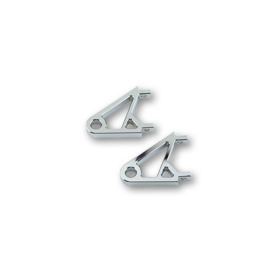 HIGHSIDER CNC Alu lampe holder XS, forkromet, par, sølv, størrelse 65 mm