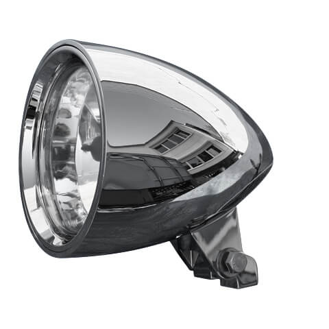 HIGHSIDER Headlights CLASSIC 3, 4 1/2 inch, silver, silver