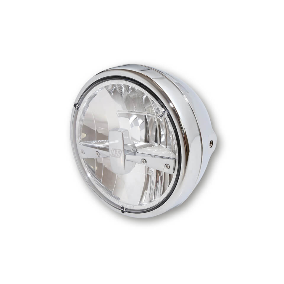 HIGHSIDER 7 inch LED spotlight RENO TYP 3, silver, silver