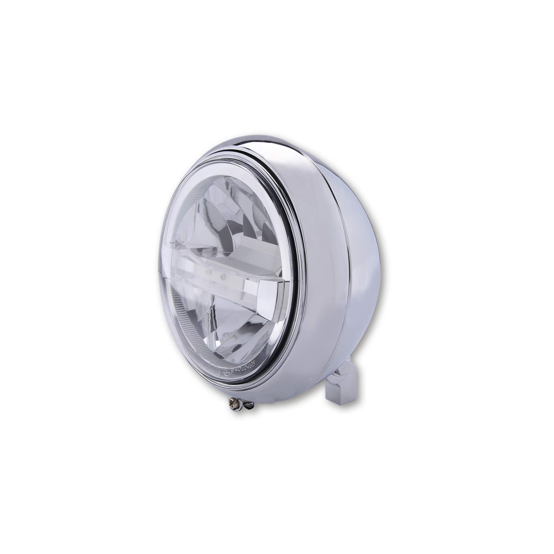 HIGHSIDER HIGHSIDER 7 inch LED spotlight YUMA 2 TYP 4 with TFL, chrome, silver, silver