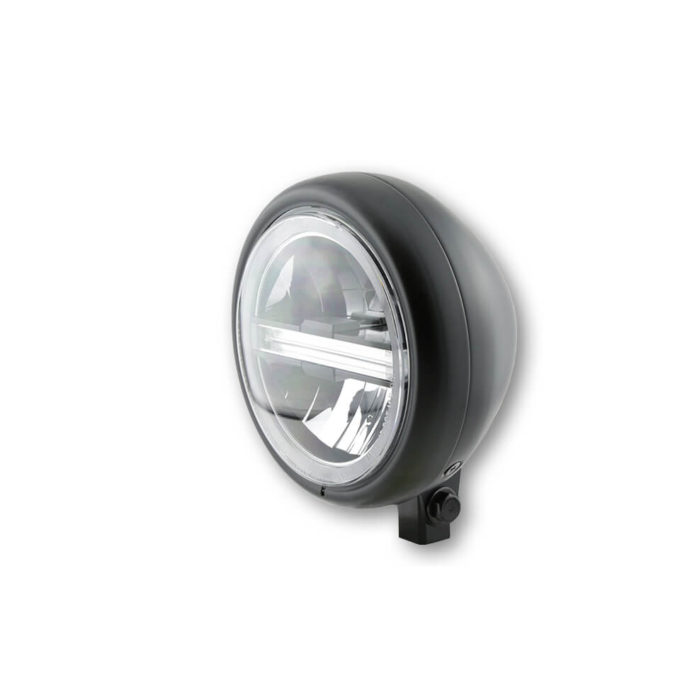 HIGHSIDER 5 3/4 inch LED spotlight PECOS TYP 6 with TFL, black matt, black