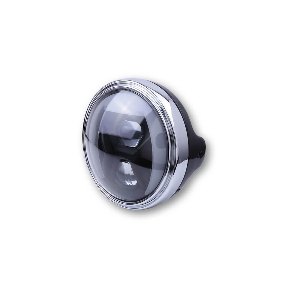 HIGHSIDER 7 inch LED headlight LTD TYP 8 with TFL, bend lighting, black, black