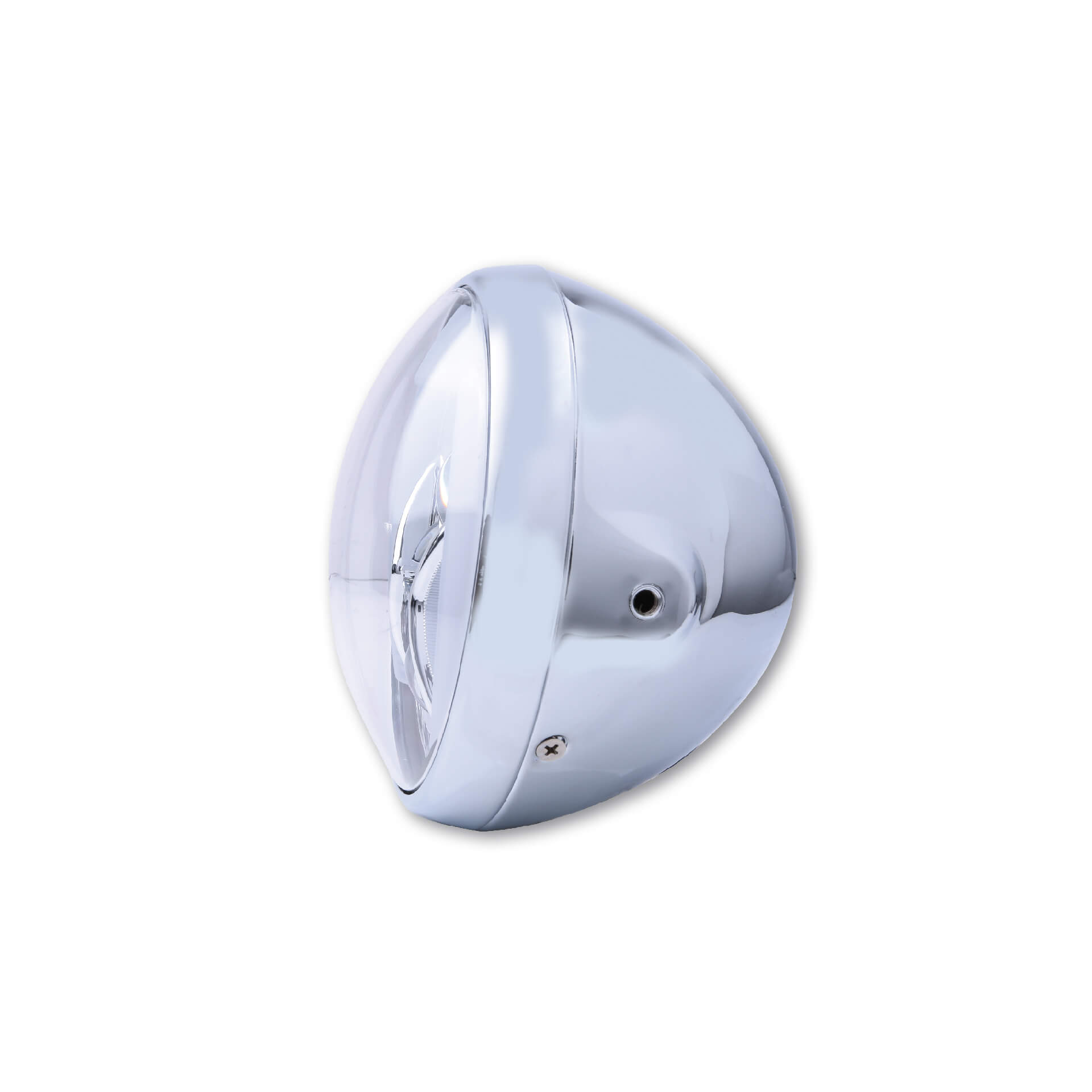 HIGHSIDER 7-inch LED headlight BRITISH-STYLE TYPE 8 with TFL, bend lighting, silver, silver