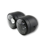 SHIN YO LED headlight TWIN, black, side mounting