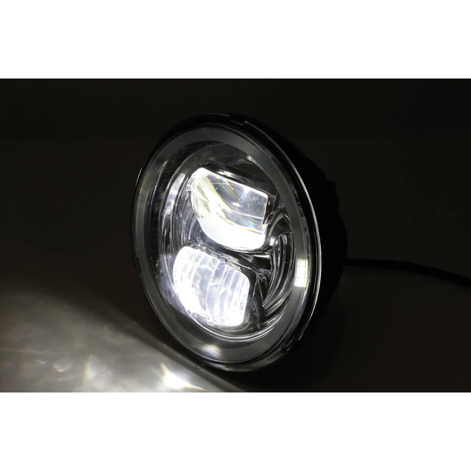 HighSIDER Faro LED 5 3/4 Pollici ATLANTA – Luce Anabbagliante, 4 LED, Corpo Metallico Nero – Omologato E - 6