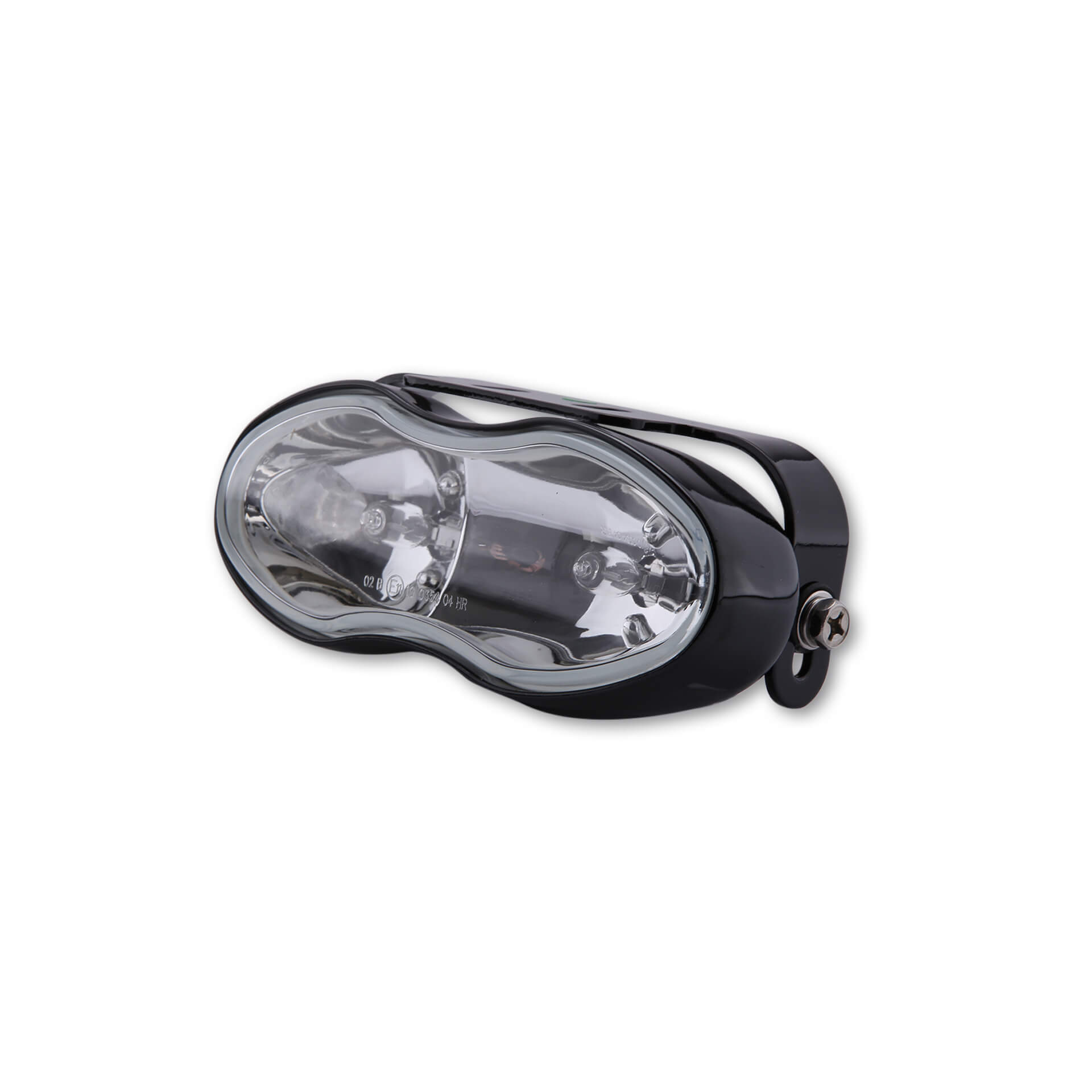 SHIN YO High beam and front fog lamp, black, clear glass, 2x H3 55W, black