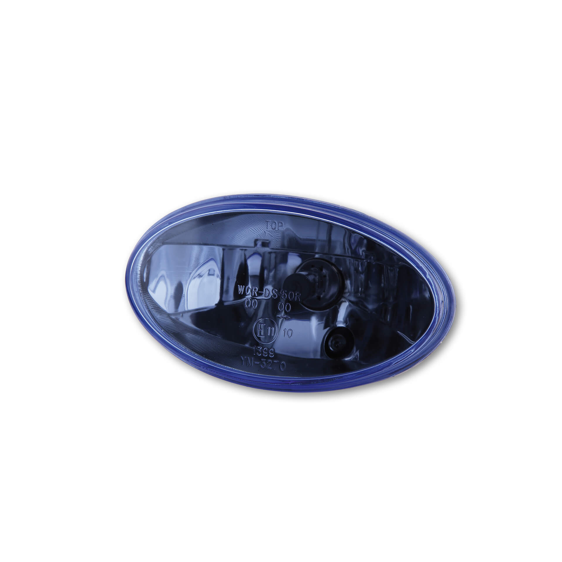 Image of HIGHSIDER H4 inserto ovale, di colore blu vetro chiaro, con luce di parcheggio, blu