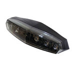 KOSO Mini LED feu arrière, verre teinté, avec boulon de fixation M5, E-gepr.