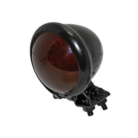 SHIN YO LEDテールライトベイツスタイル、ブラックハウジング、赤ガラス