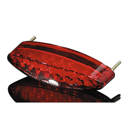 Image of Shin YO NUMBER1 LED mini fanalino di coda, con luce targa, vetro rosso, rosso