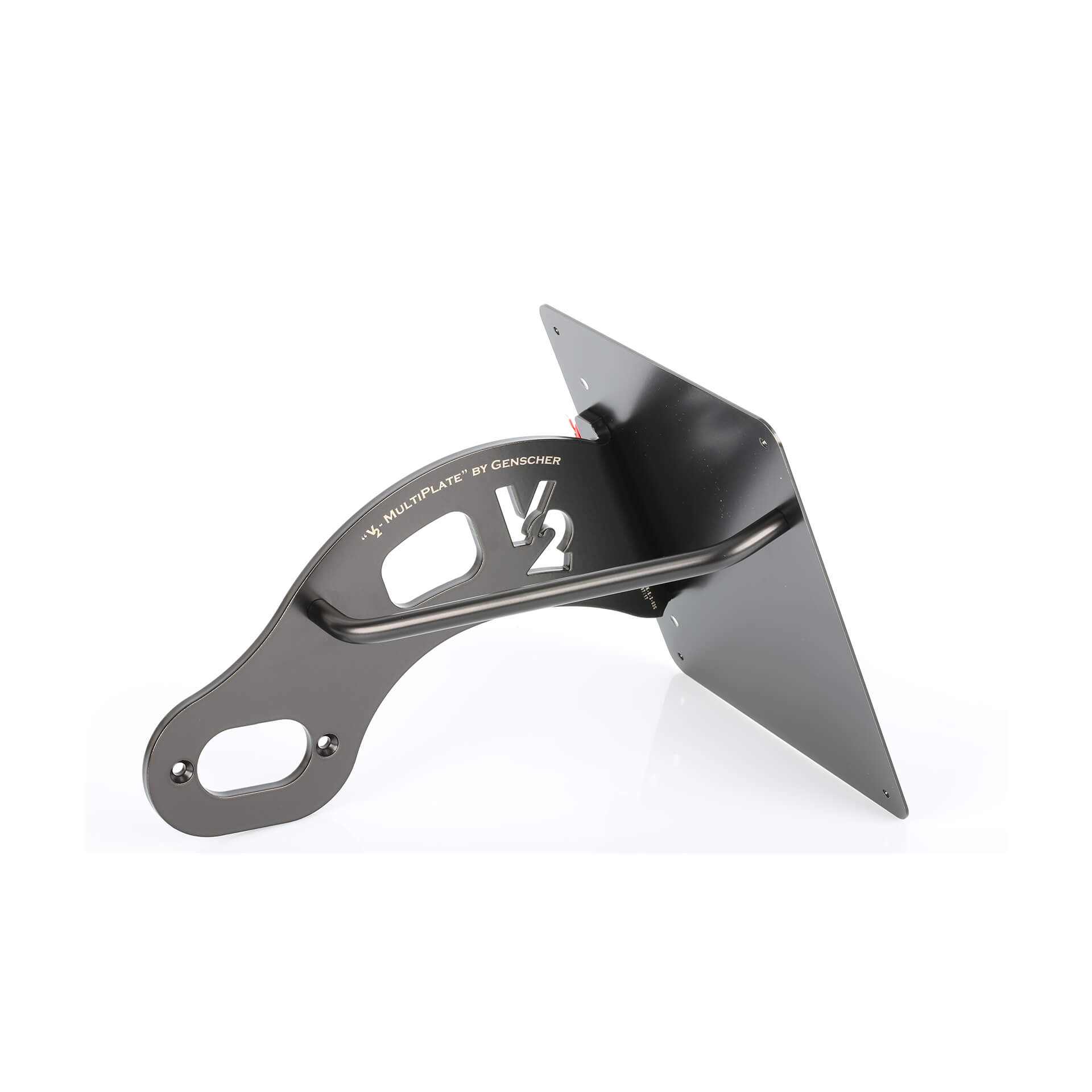 Genscher Holder for side mounting of license plate H-D Softtail models, 18-, black, black