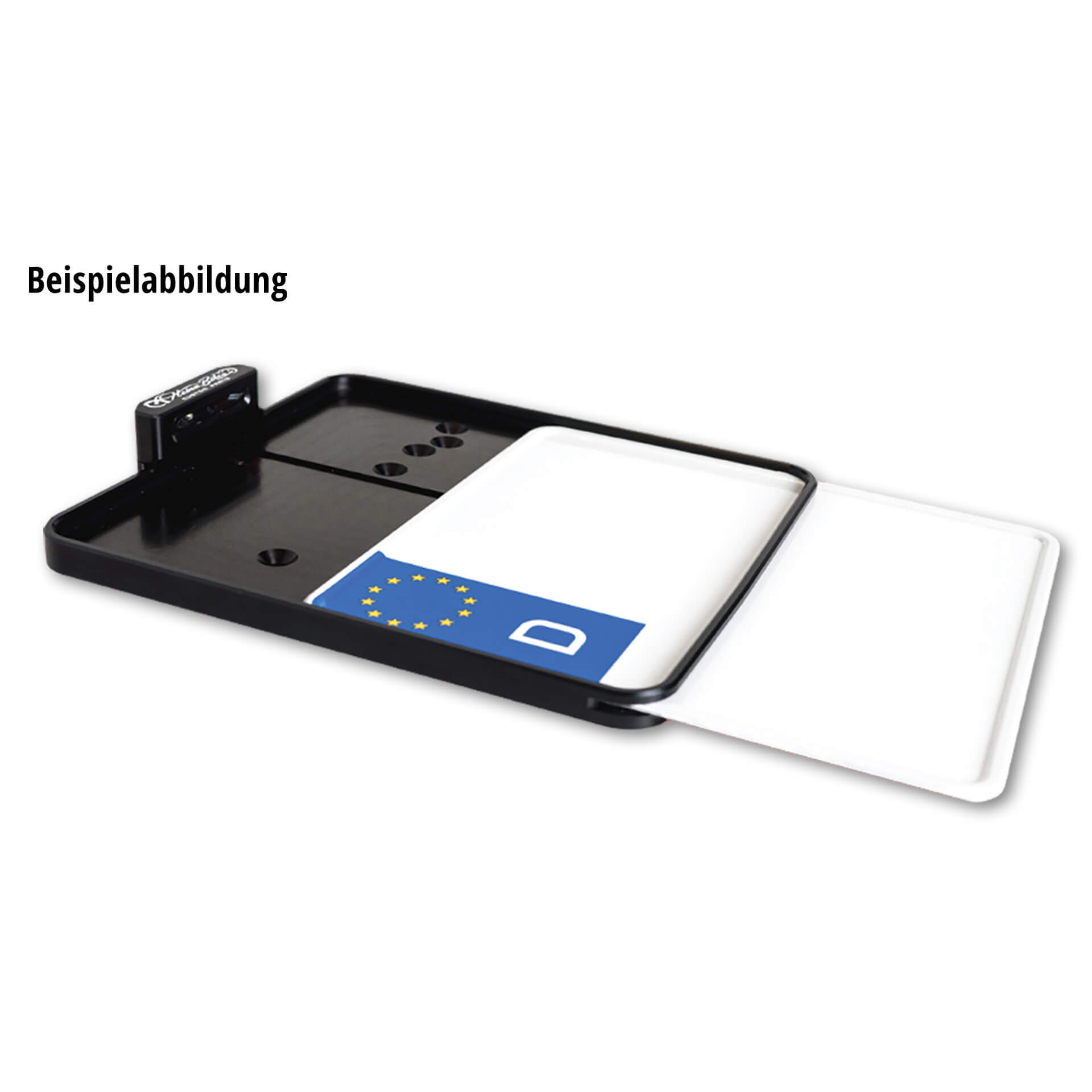 HeinzBikes Side Mount license plate holder, chrome, Softail until 2017, D, incl. LED license plate illumination, silver, silver