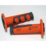 PROGRIP Handlebar grips 793, Cross, grey/orange, for 7/8 inch handlebars, closed