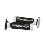 PROGRIP ハンドルバーグリップ 732, ホワイト/ブラック, 7/8 インチ, オープンエンド