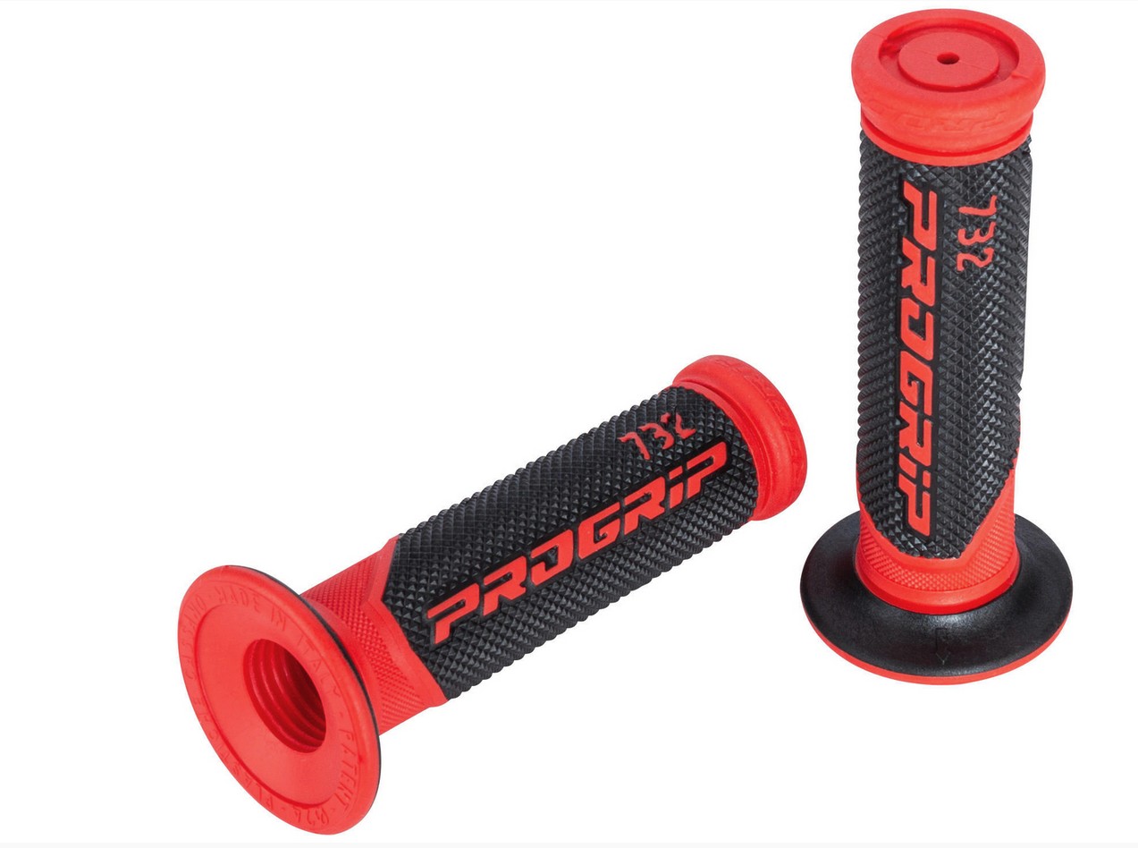 PROGRIP 732 Poignées de guidon 7/8 pouce fermées, noir-rouge
