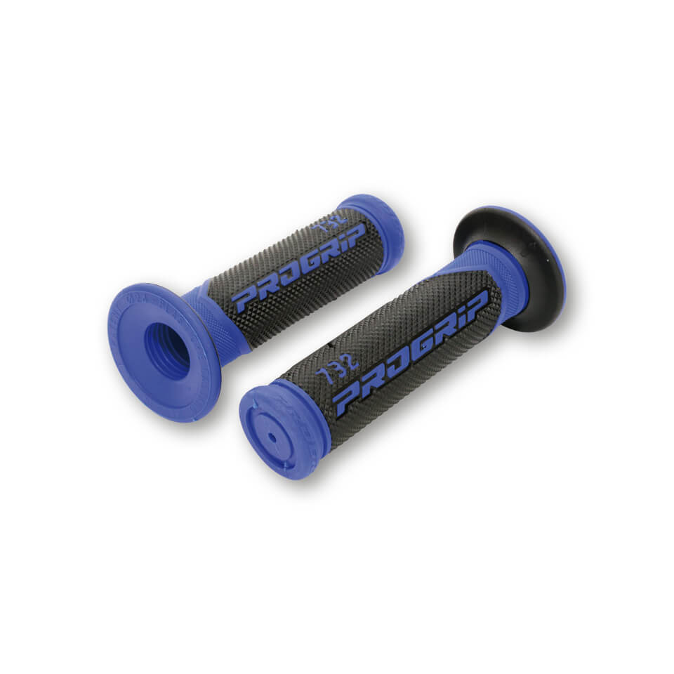 PROGRIP Handlebar grips 732, blue/black, 7/8 inch, closed, black-blue, black-blue