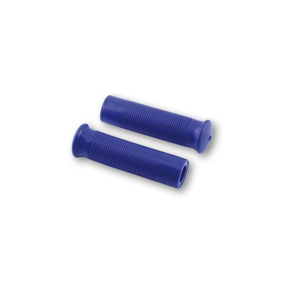 Poignées de guidon Custom Retrostyle pour guidon de 7/8 pouces (22mm) en bleu