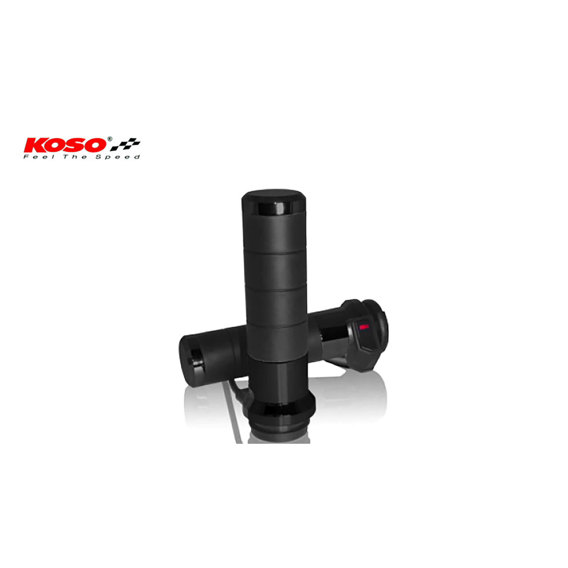 KOSO heated grips Titan-X for Harley Davidson with integrated switch, black, black