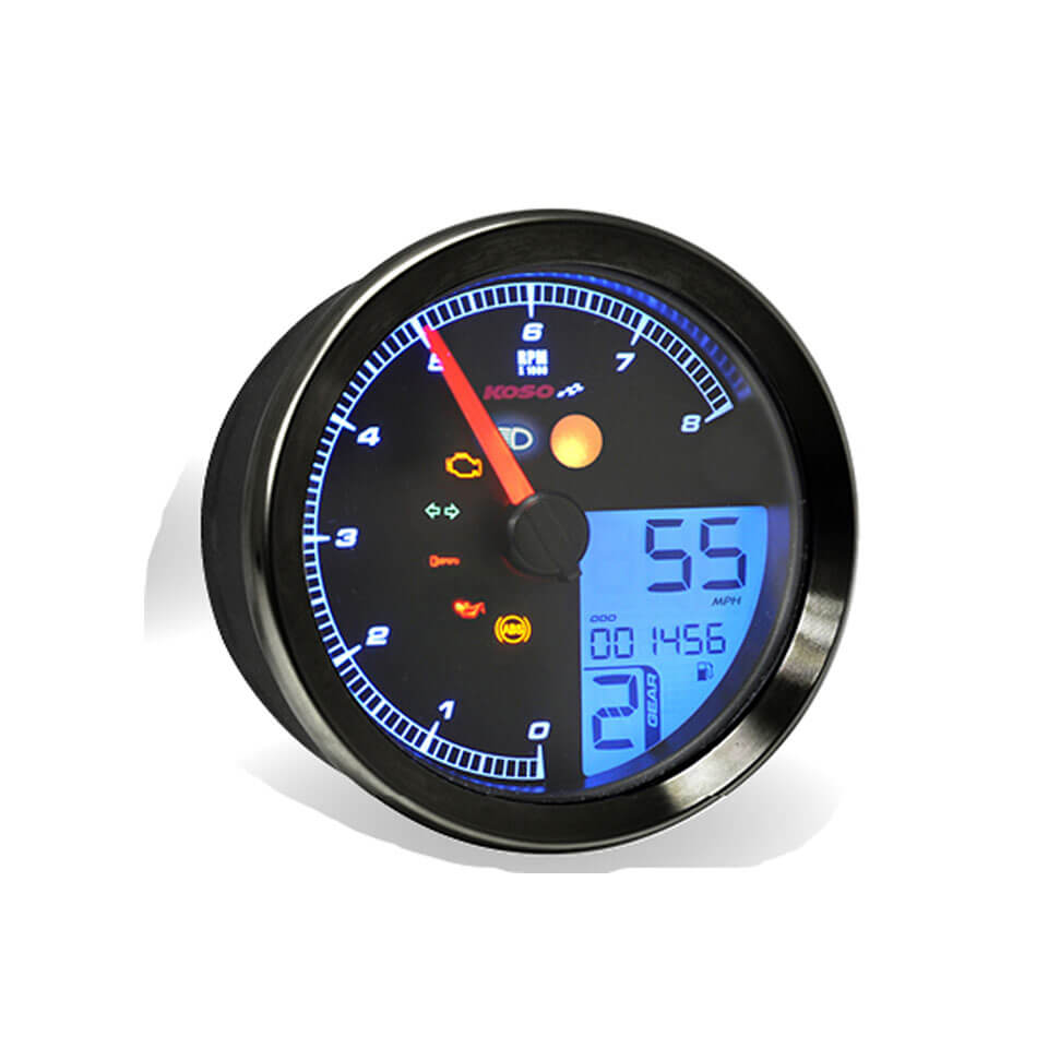 KOSO HD-01 Sportster 883 rev counter/tachometer, black, black