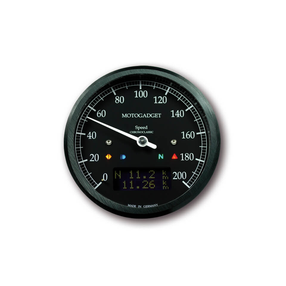 Image of motogadget Speedometer Chronoclassic speedo Dark Edition, nero