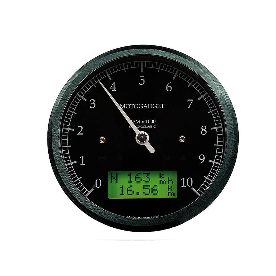 motogadget Chronoclassic rev counter -10.000 tr/min, noir