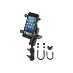 RAM Mounts Motorradhalterung mit X-Grip Universal Halteklammer für Smartphones - Basisbefestigung