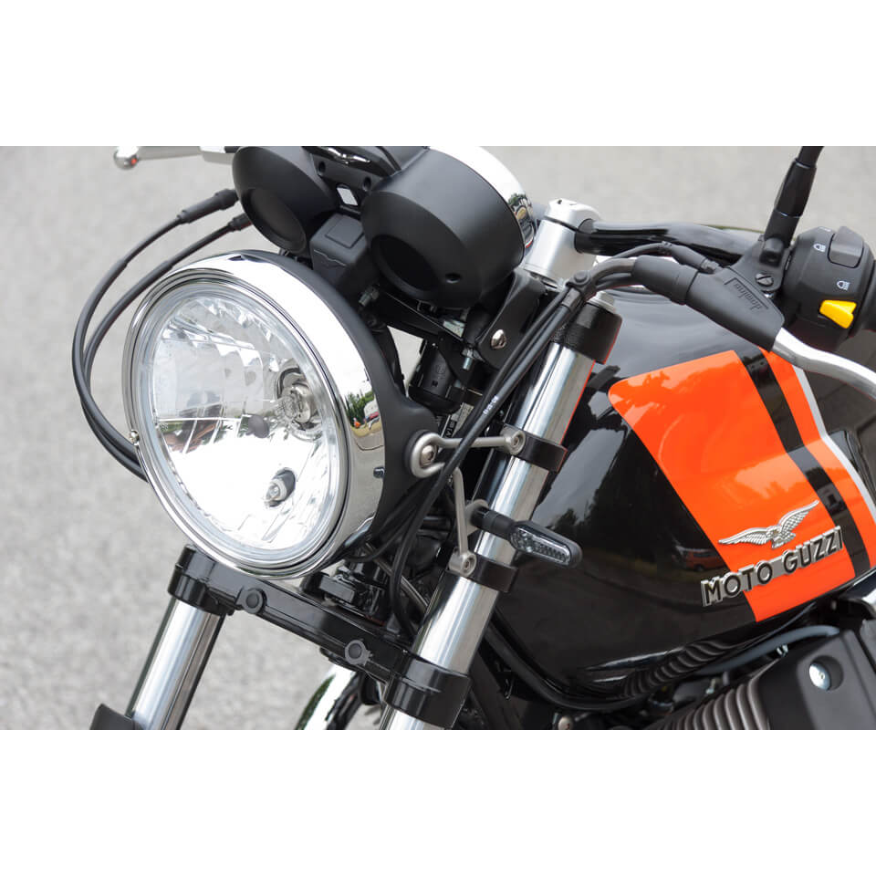 LSL Headlight Eighties 7 inch, clear, LTD-Style, silver, silver