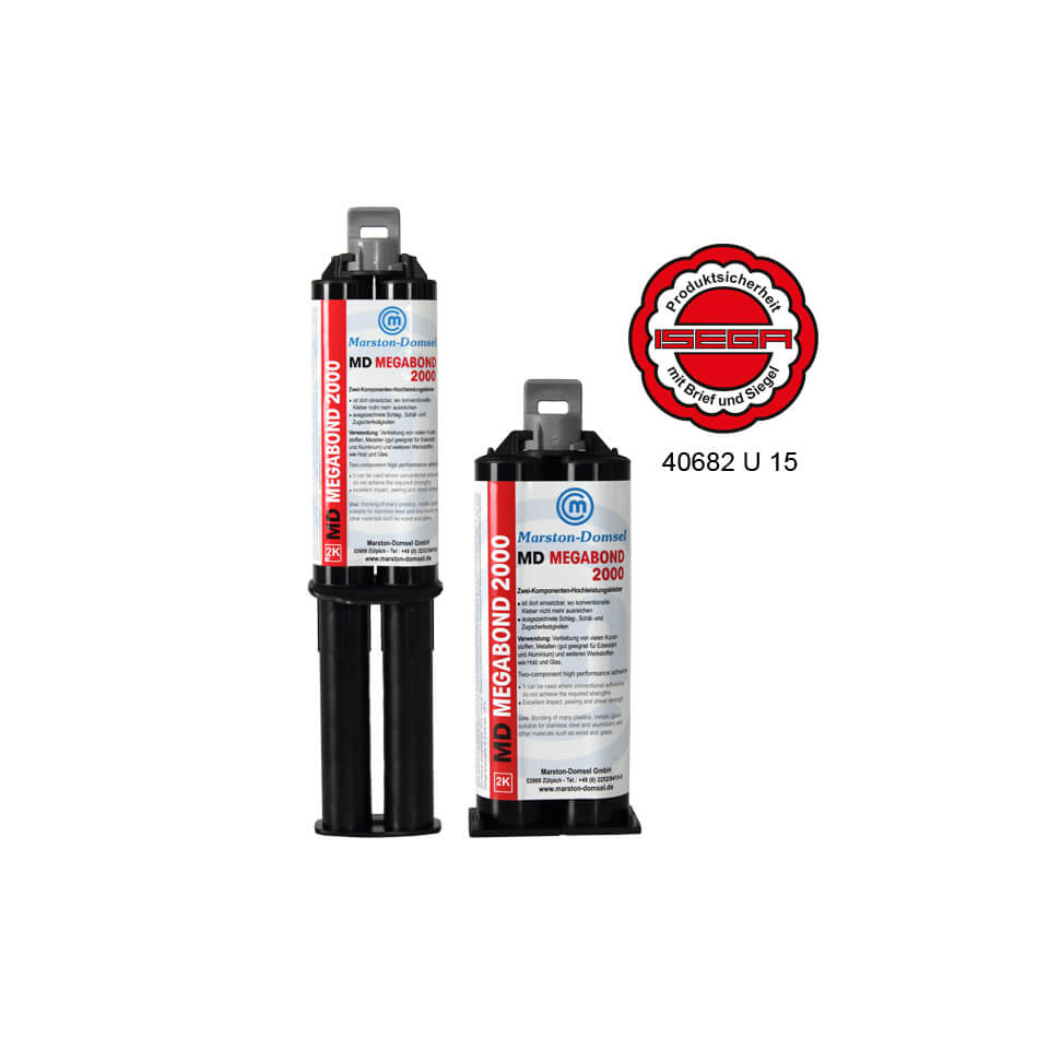 MARSTON-DOMSEL Mega-Bond, 50ml, two-component high-performance adhesive, Size 0-5l, Size 0-5l
