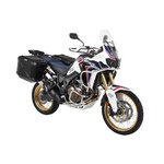 HEPCO & BECKER Kofferträger Cutout inkl. Xplorer-Koffer Africa Twin Adventure Sports ab Bj.2018, Koffer silber