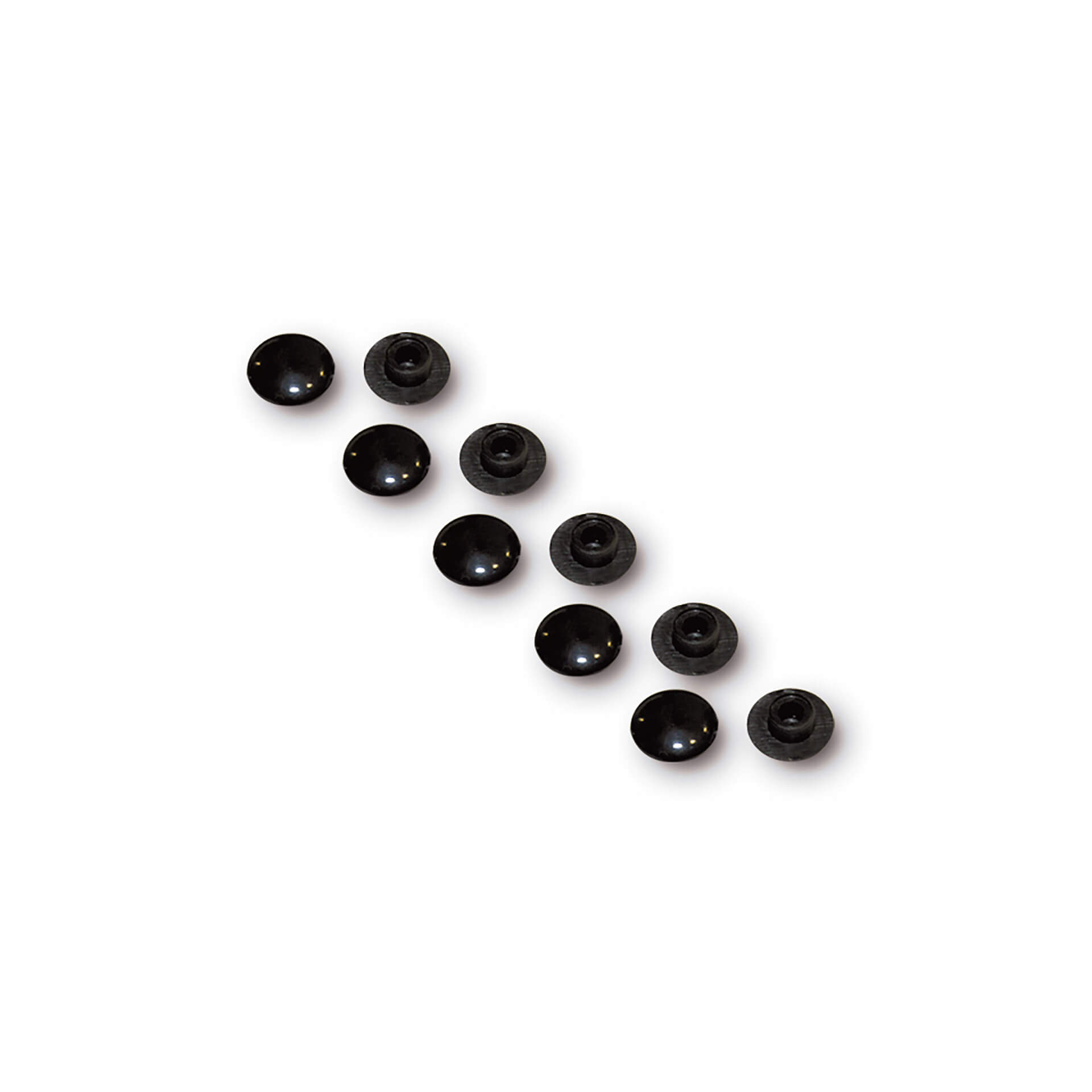 HIGHWAY HAWK Cover caps plastic, black, (10 pcs.) for Allen M6, black