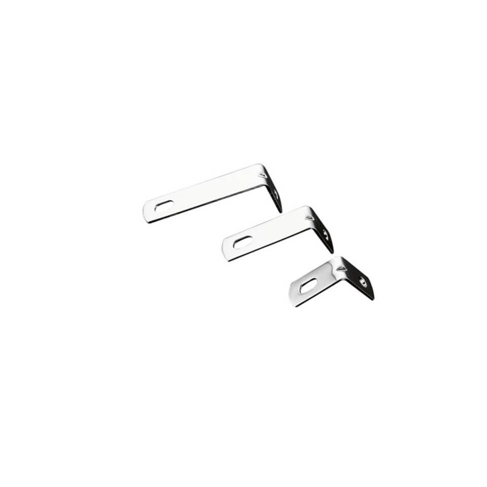 HIGHWAY HAWK Exhaust holder, hook-shaped 25/25 mm, silver, Size 25 mm, silver, Size 25 mm