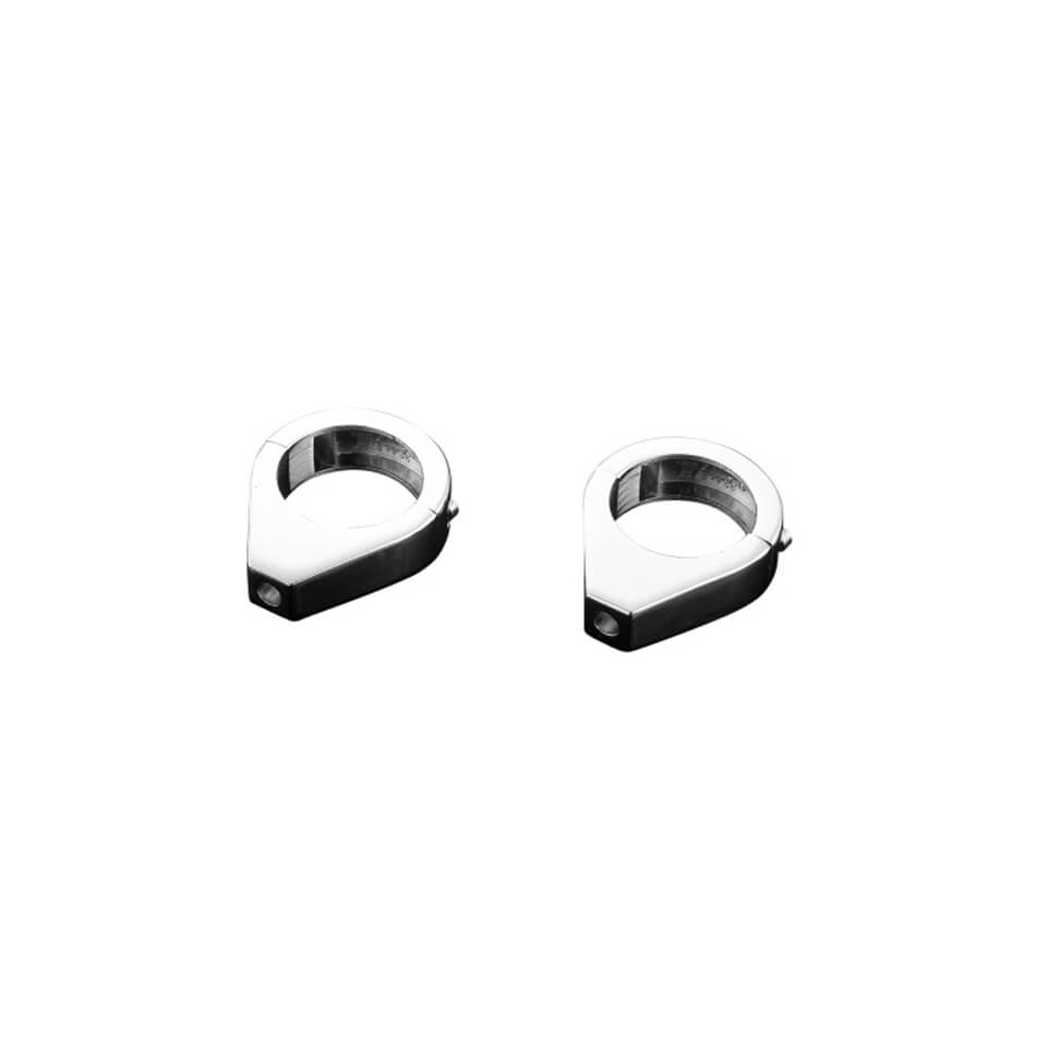 HIGHWAY HAWK BULLET LIGHT clamp 41 mm, silver, silver