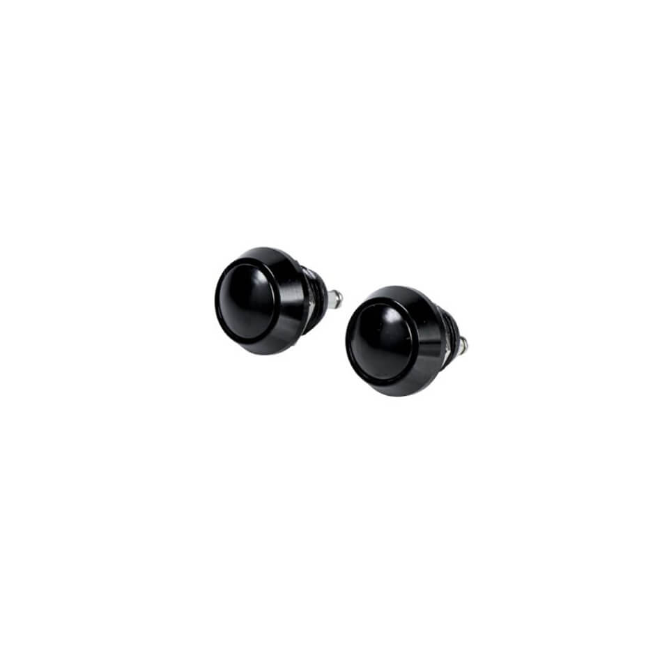 HIGHWAY HAWK Button, aluminium black, 1 piece, black