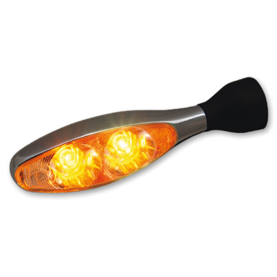 Kellermann Turn signal Micro 1000 Extreme LED, chrome, flexible mounting, silver for Men, silver for Men