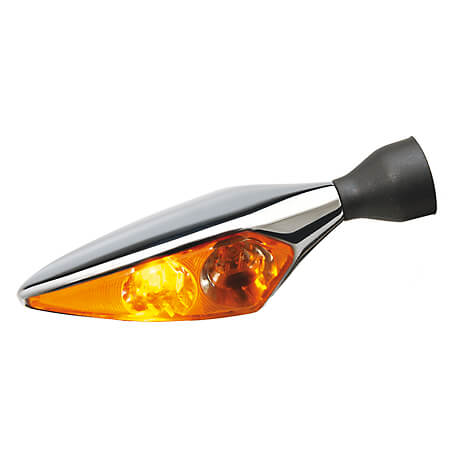 Kellermann Rear, brake light, turn signal unit Micro Rhombus DF, chrome, rear left, silver for Men, silver for Men