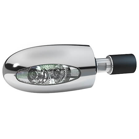 Kellermann Handlebar end indicators BL 1000 LED, chrome, silver for Men, silver for Men