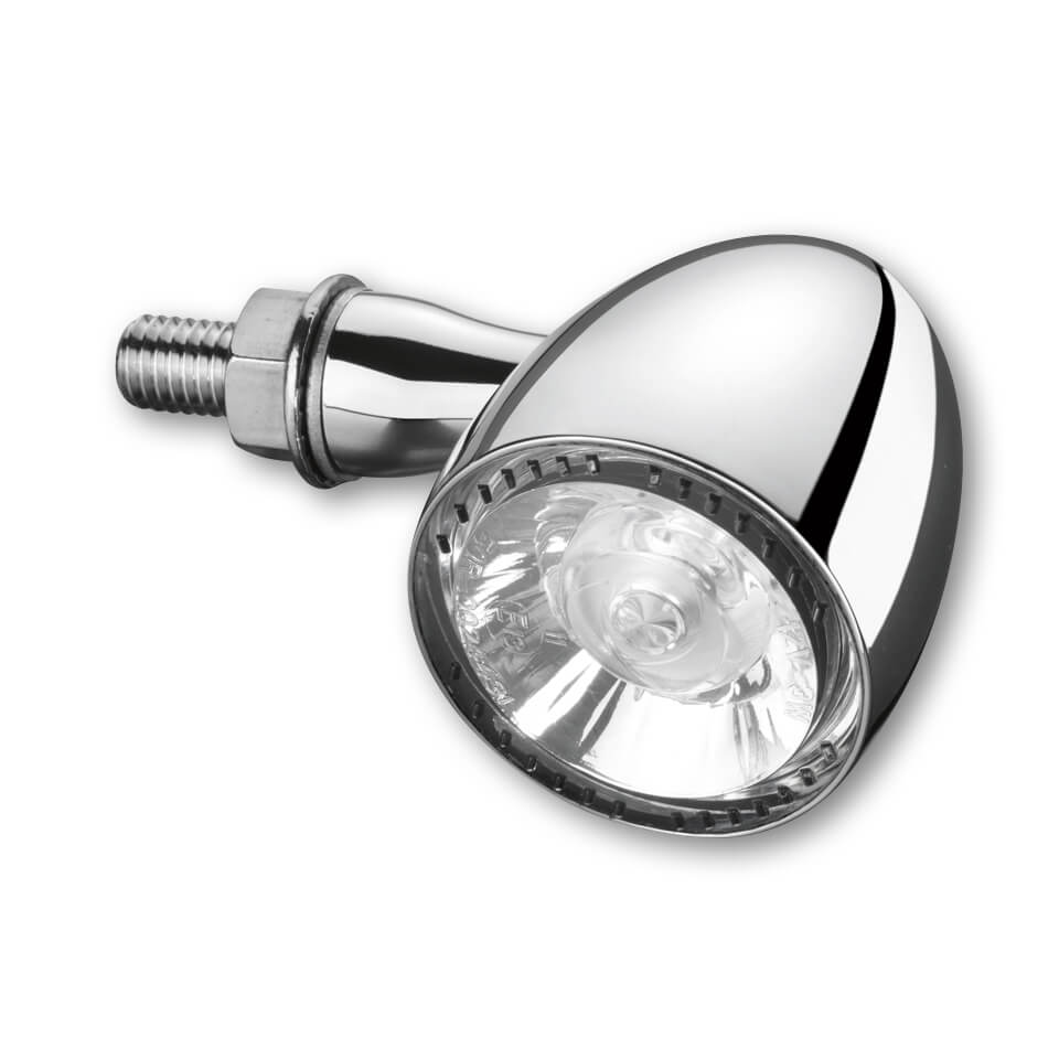 Kellermann Indicator / Position light GELB Bullet 1000 PL chrome glossy, silver for Men, silver for Men